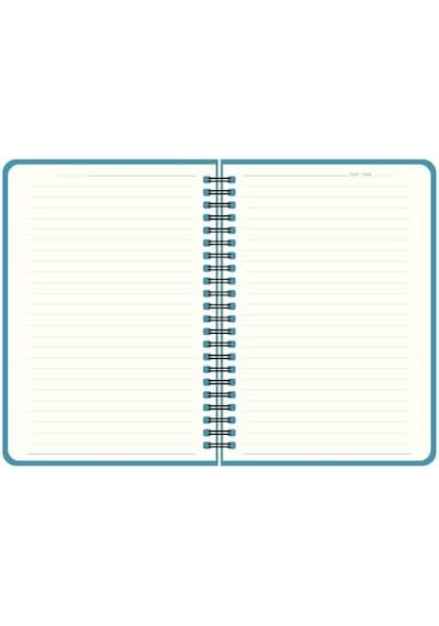 17x24 100 Yaprak Çizgili Spiralli Premier Defter - Mavi 103 Ivory