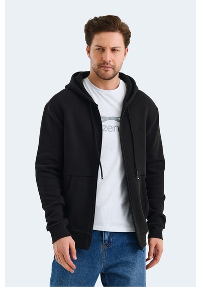 Slazenger Vonda 2 Li Set Erkek Sweatshırt Siyah - Koyu Gri
