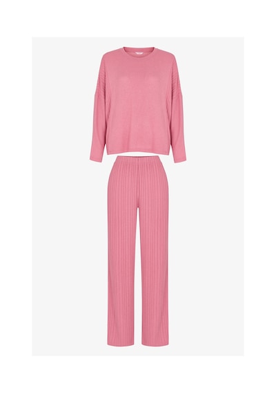 Penti Gül Kurusu Rosy Pink Uzun Kollu Pantolon Pijama Takımı Pk34