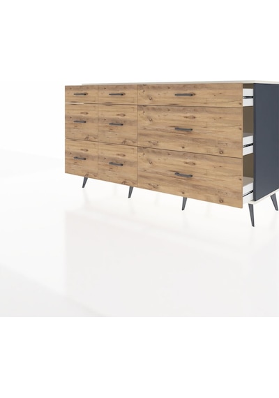 Kronos Konsol 9 Çekmeceli 176x59x99 Antrasit-aytaşı/çam Aytası/atlas Çam - Antrasıt Kronos Konsol 9 Çekmeceli 176x59x99 Antrasit-aytaşı/çam Aytası/atlas Çam - Antrasıt