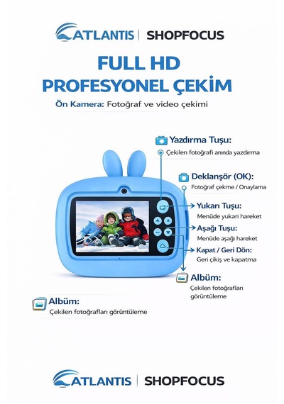 Cmr94 Çocuk Dijital Mini Kamera 1080p Hd 2.0 İnç Ekran Fotorğraf Video Oyun Müzik Usb Şarj Termal Resim Kağıt Baskılı Yazıcı Kamera Video Makinesi Print Kamera Pembe