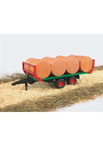 Bruder 8 Yuvarlak Saman Balyalı Nakliye Römorku Br02220