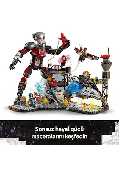 LEGO® Marvel Kaptan Amerika: Kahramanların Savaşı Aksiyon Savaşı 76314 - 8 Minifigür İçeren Yaratıcı Oyuncak Yapım Seti (736 Parça)