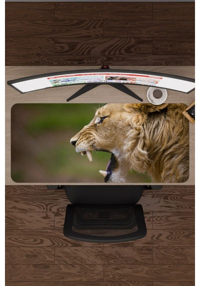 Aslan Kaymaz Dikişli Kauçuk Oyuncu Mousepad V1 - 90x40 Xxl Gaming Mouse Pad Fare Altlığı