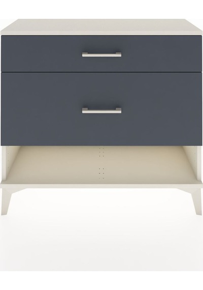 Arges Şifonyer 2 Çekmeceli 88x30x80 Aytaşı-antrasit Aytaşı