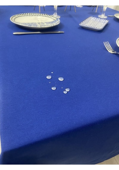 Sıvı Geçirmez Dertsiz Masa Örtüsü Çivit Mavisi 25 Parça