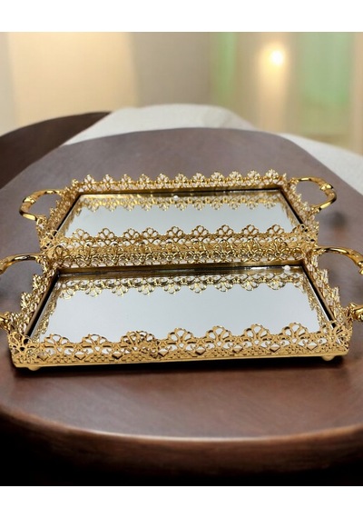 Sage Dekoratif Söz Nişan Tepsisi Gold Gold