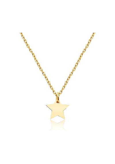Kuyumcudukkani Zincirli"7mm Yıldızlı"kolye-37078-g Gold