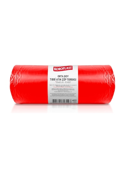 Büzgülü Tıbbi Atık Poşeti Orta Boy 55x60 Cm, 10x10&apos Lu Sızdırmaz Yırtılmaz Profesyonel Çöp Poşeti, Geri Dönüştürülebilir Kolay Bağlanır Tıbbi Atık Torbası, Hastane, Klinik Büzgülü Çöp Poşeti