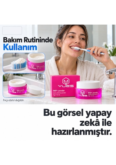 Yues Pap+ Diş Beyazlatıcı Toz Nane Aromalı 12 G Gs-004pn