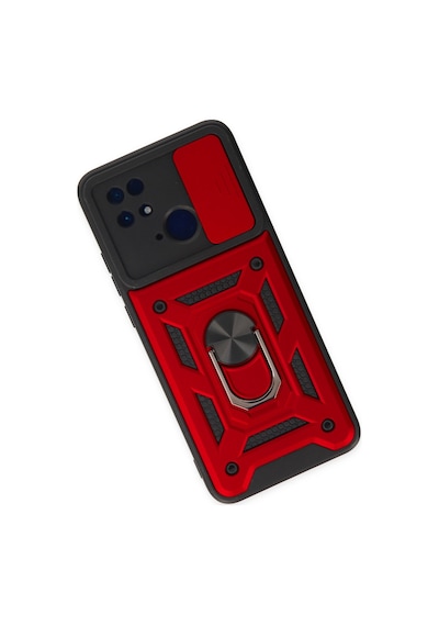 Redmi 10c Kılıf Pars Lens Yüzüklü Silikon - Kırmızı Bzsxx00 1