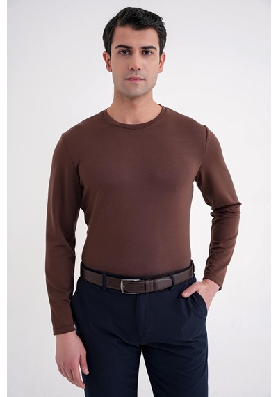 Efor Ts 892 T-shırt Comfort Kakao Casual Kakao