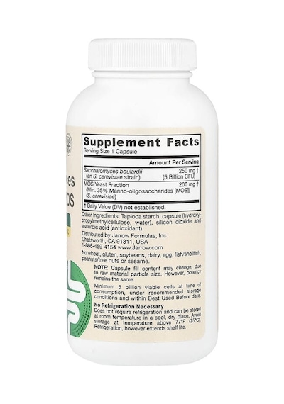 Jarrow Formulas, Vegan Saccharomyces Boulardii + Mos, 90 Veggie Capsules