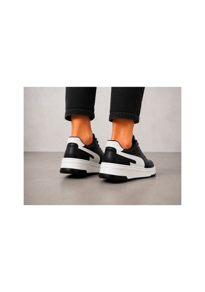 Yalçın Erkek Siyah Beyaz Sneaker Kalın Taban Ortopedik Günlük Spor Ayakkabı Siyah - 880226965 Siyah