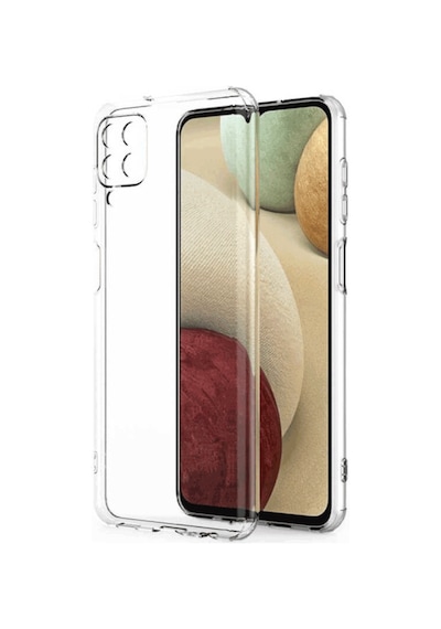 Samsung Galaxy Uyumlu A12 Kılıf Kamera Korumalı Silikon Rubber Arka Kapak Şeffaf