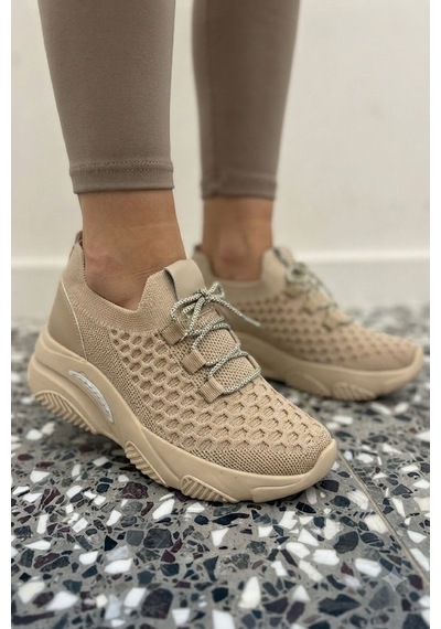 Jules Nude Triko Kadın Spor Ayakkabı Krem