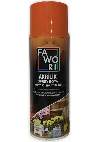 Fawori Akrilik Sprey Boya 400 ML.turuncu