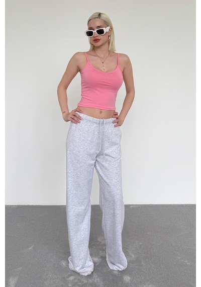 Madmext Şeker Pembe Askılı V Yaka Atlet Mg2454 Şeker Pembe