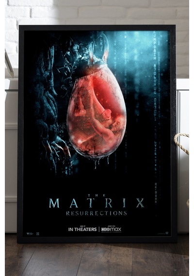 Matrix Siyah Ahşap Çerçeveli Poster, Film Duvar Tablosu