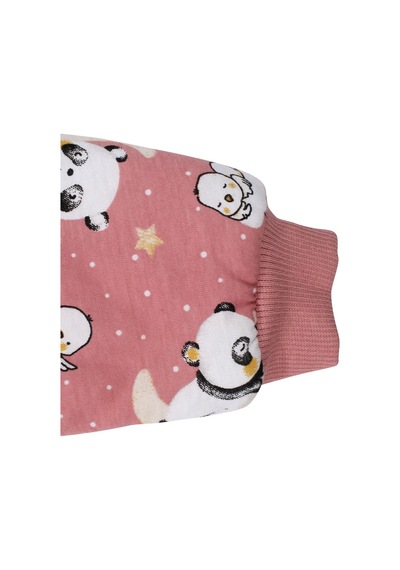 Bebegen Kız Çocuk Pembe Panda Desenli Uyku Tulumu 2.5 Tog Çok Renkli