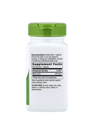 Nature's Way Maca Root Greens & Superfoods 525 Mg 100 Vegan Caps Aromasız