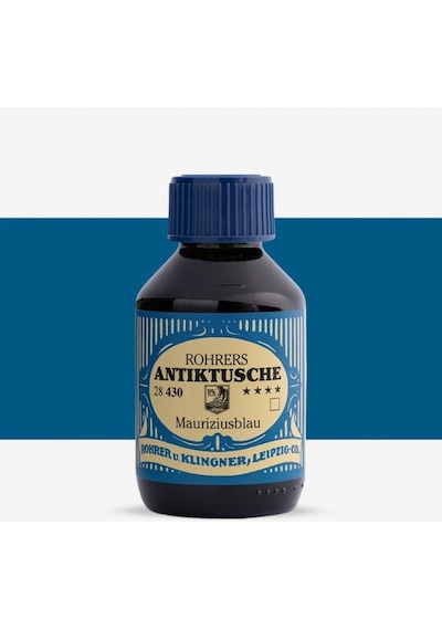 Rohrer & Klingner Antik Mürekkep 28-modern Sanatçılar İçin Profesyonel 100ml 430-mauriziusblau Çok Renkli