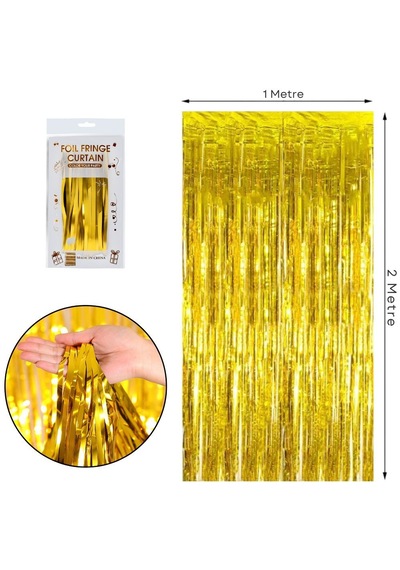 Metalize Gold Arka Plan Perdesi 2x1m Tüm Yaşlar