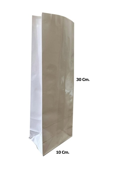 Laminelli Kraft Beyaz Kese Kağıdı Küçük Boy 20'li 10 x 30 CM