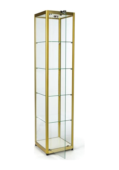 Camlı Vitrin - Cam Dolap - Camlı Koleksiyon Vitrini - Kurulu Ürün  180X40X40