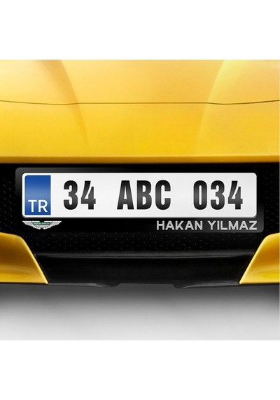 Kişiye Özel Isimli Aston Martin Logolu Plakalık 264845211