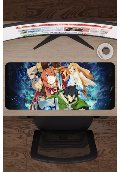 The Rising Of The Shield Hero Dikişli Kauçuk Oyuncu Mousepad V1 - 70x30 Xl Gaming Mouse Pad