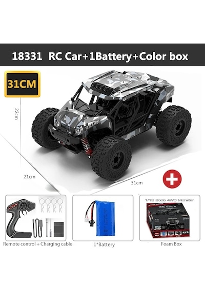 Elektrikli Rc 1:16 Ölçek Servo Motor Mega Üstü Açık Arazi Aracı Spor Araç 45 Km Hız Rc Araç