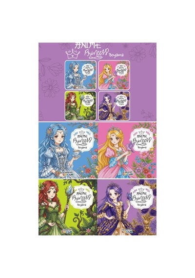 Anime Princess Boyama - 4 Seri - Kolektif - Karatay Çocuk Yayınları