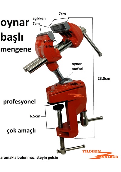 Oynar Başlı Mengene Hobi Tipi Profesyonel Mengene İşkence Kuyumcu Saatçi Mengene