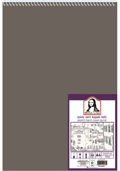 Südor Monalisa Eskiz Sert Kapak Telli A4 100g 80 Yp Mn07-4
