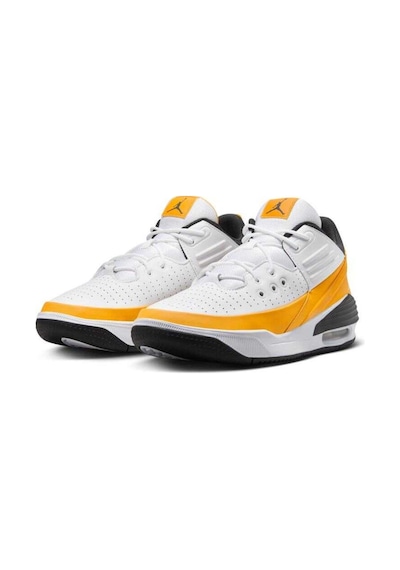 Nike Jordan Max Aura 5 Shoes Leather Hakiki Deri Bilekli Unisex Spor Ayakkabı Beyaz Sarı Sarı