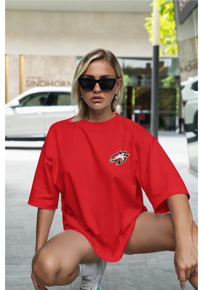 Noıssey Chulchan Shop Cenk Tosun 9 Numara Baskılı Oversize Unisex T-shirt Kırmızı