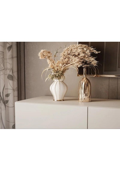 Tv Ünitesi Tv Alt Modülü 240 Cm Krem Mdf