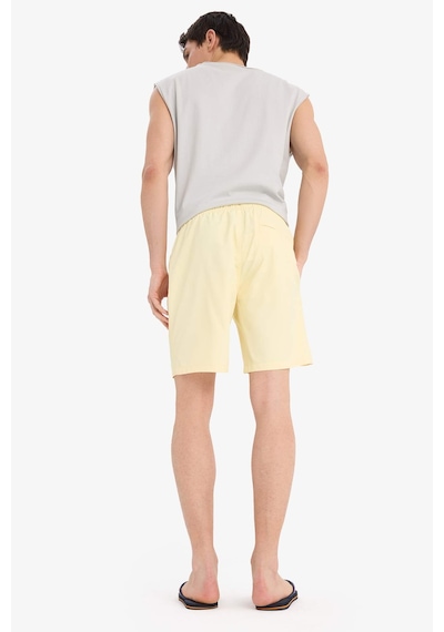 Defacto Regular Fit File Astarlı Kısa Boy Deniz Şortu B7255ax25hsyl279 Sarı