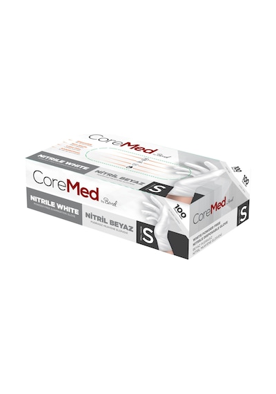 Nitril Beyaz Muayene Eldiveni S - 3 Paket 100 Lü
