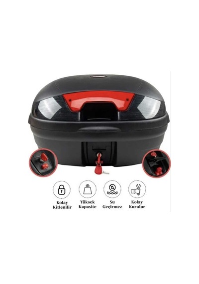 Arwic 46 Cv Motorsiklet Çanta Topcase Siyah