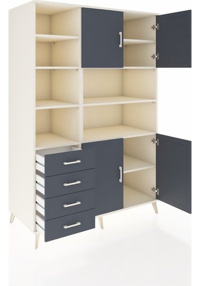 Kronos Dolap 9 Raflı 4 Çekmeceli 4 Kapaklı 132x59x195 Aytaşı-antrasit/antrasit Antrasıt/antrasıt Kronos Dolap 9 Raflı 4 Çekmeceli 4 Kapaklı 132x59x195 Aytaşı-antrasit/antrasit Antrasıt/antrasıt