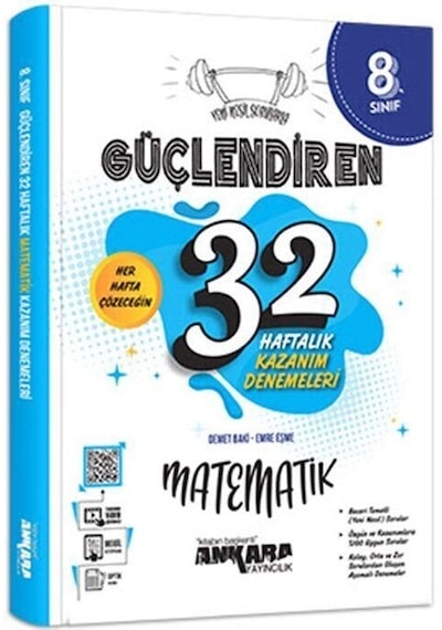 8. Sınıf Matematik Güçlendiren 32 Haftalık Kazanım Denemeleri Ankara Yayıncılık
