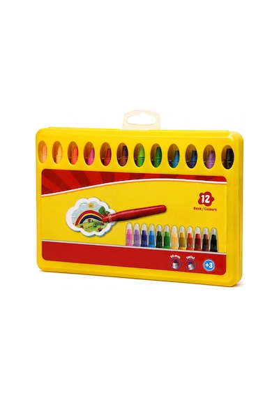 Jel Crayon 12 Renk Pp Box Sarı