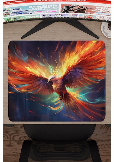 Anka Kuşu Kaymaz Dikişli Kauçuk Oyuncu Mousepad V3 - 48x40 Xl Gaming Mouse Pad Fare Altlığı
