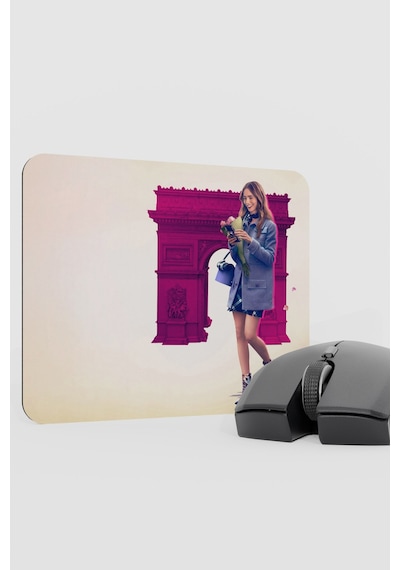 Emily İn Paris V3 22x18 Gaming Kauçuk Kaymaz Taban Mouse Pad Fare Altlığı