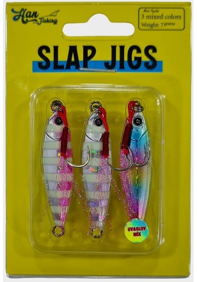 Hanfish Slap Jigs Uv&glow Mix 7gr Lrf Jig Yem