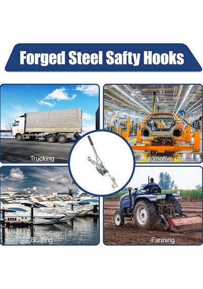 Bu 1 Ton/2 Ton/4 Tonluk Yüksek Performanslı 2 Kancalı Çelik Halat Çift Dişli Çekme Aleti, Motorlu Taşıt Kaldır