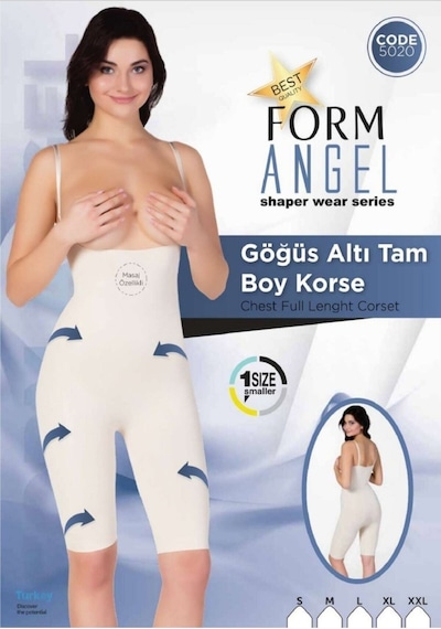 Bonbonetti Chocolate Baby & Kids Gögüs Altı Tam Boy Korse Body Korse Pej