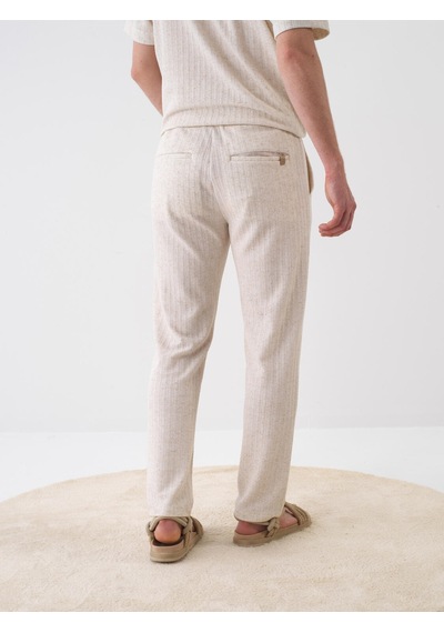 Xint Naturel Keten Karışımlı Regular Fit Sweat Pantolon 380198 Bej
